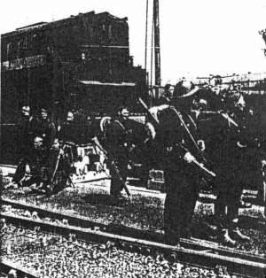 Troops take a break from filming